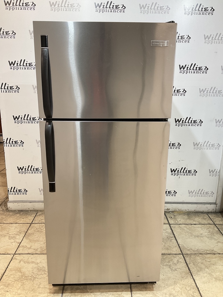 Frigidaire Used Refrigerator Top and Bottom 28 1/2”x65” (Stainless Steel) 