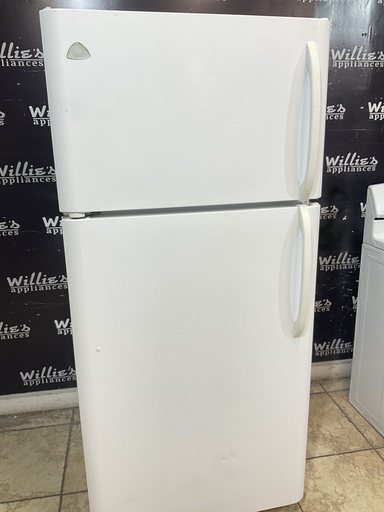 White Westinghouse Used Refrigerator Top and Bottom 30x65 1/2” (White) 