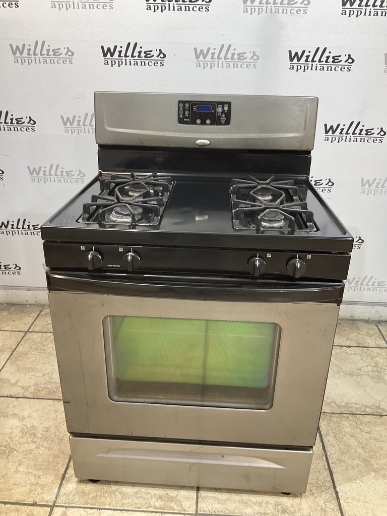 Whirlpool Used Natural Gas Stove 30inches (Stainless Steel) 