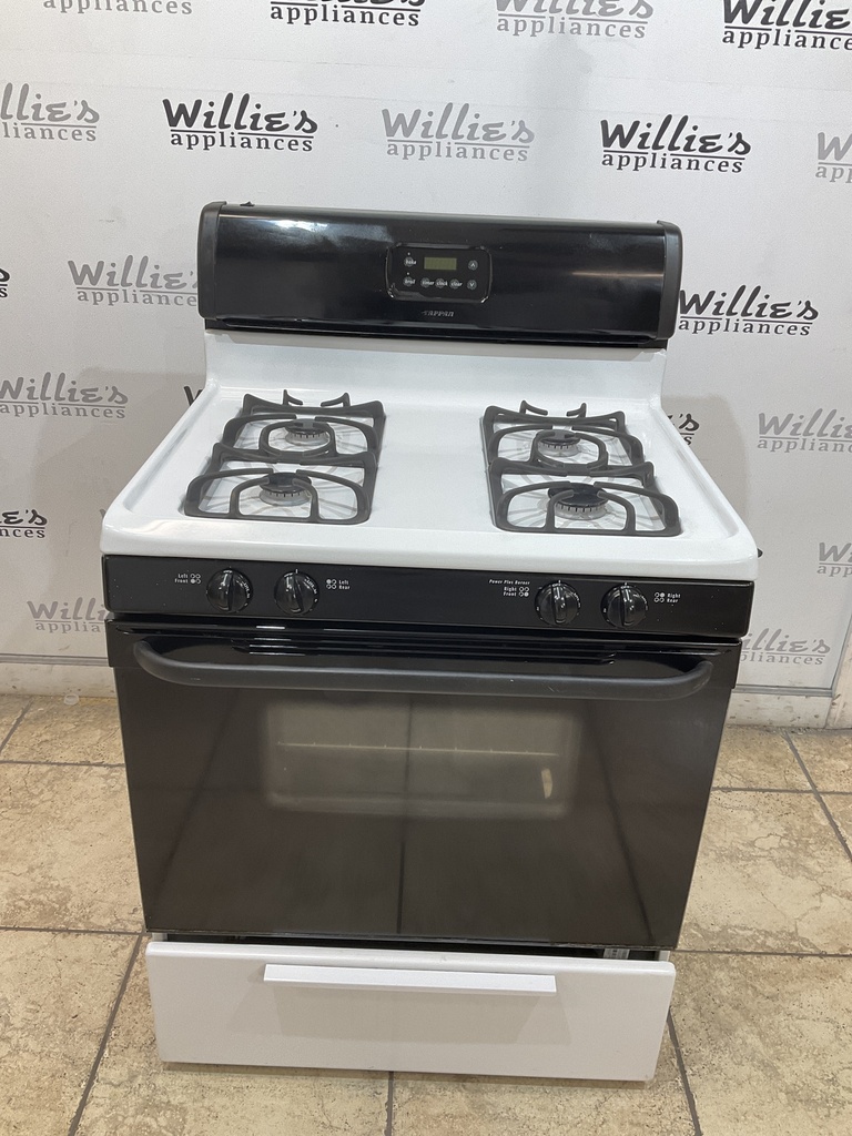 Kenmore Used Natural Gas Stove 30inches (White/Black) 