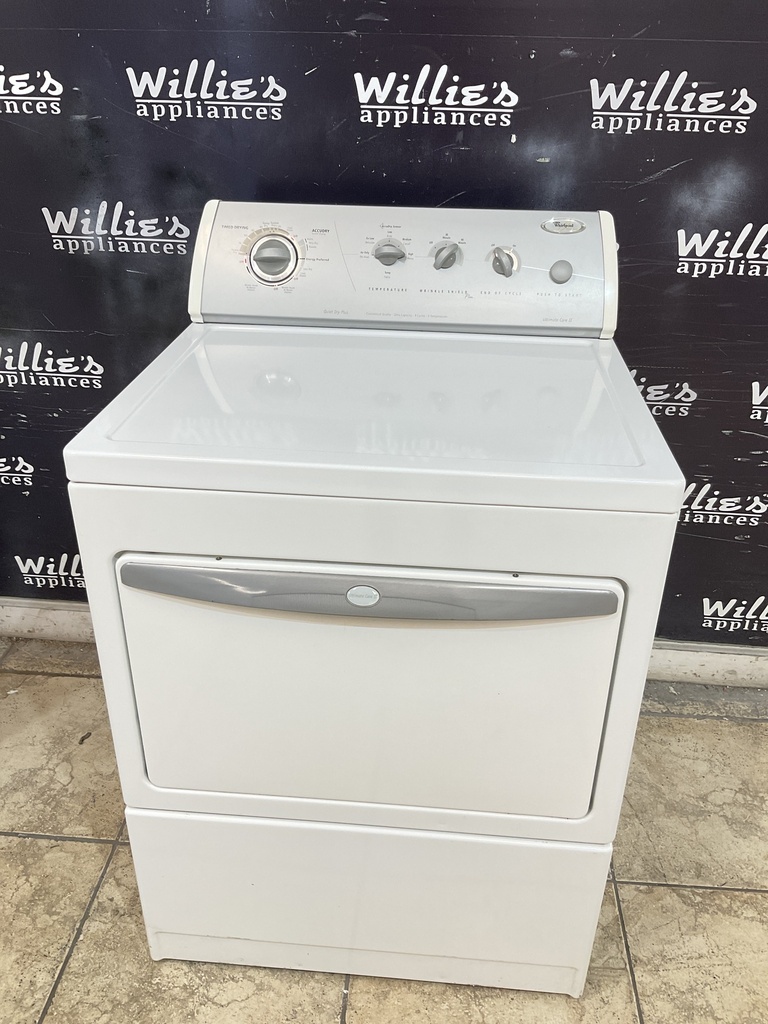 Whirlpool Used Electric Dryer 220volts (30 AMP) 27inches {3 prong} (White) 