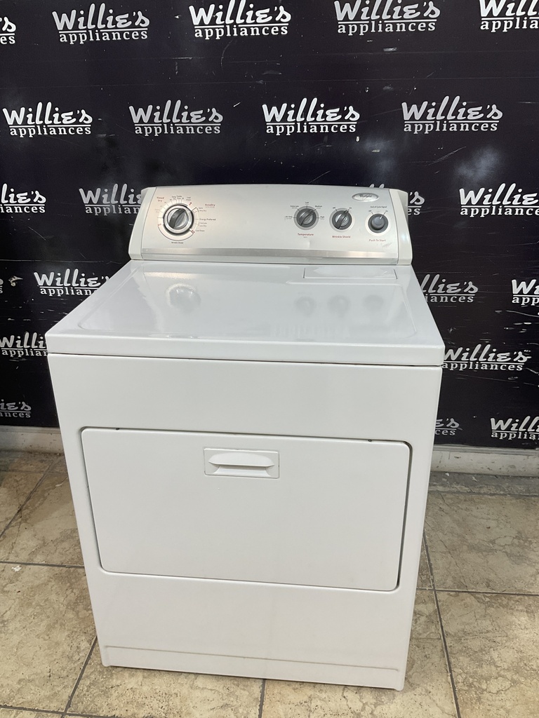 Whirlpool Used Electric Dryer 220volts (30 AMP) 29inches {3 prong} (White)