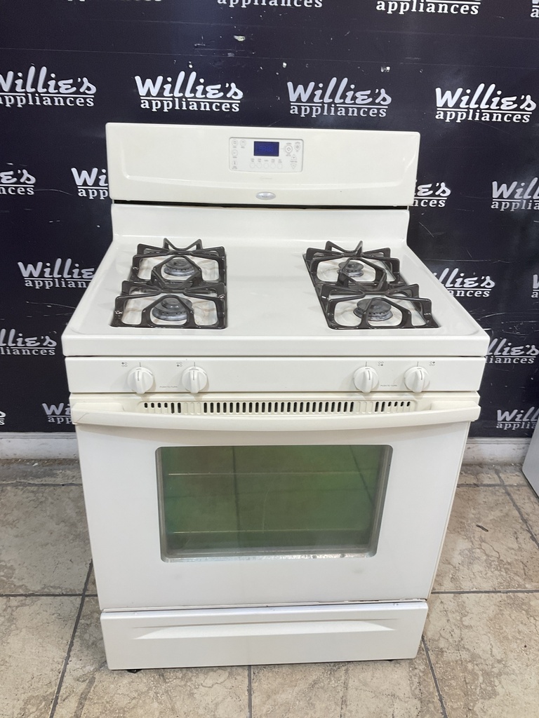Whirlpool Used Natural Gas Stove 30inches (Bisque) 