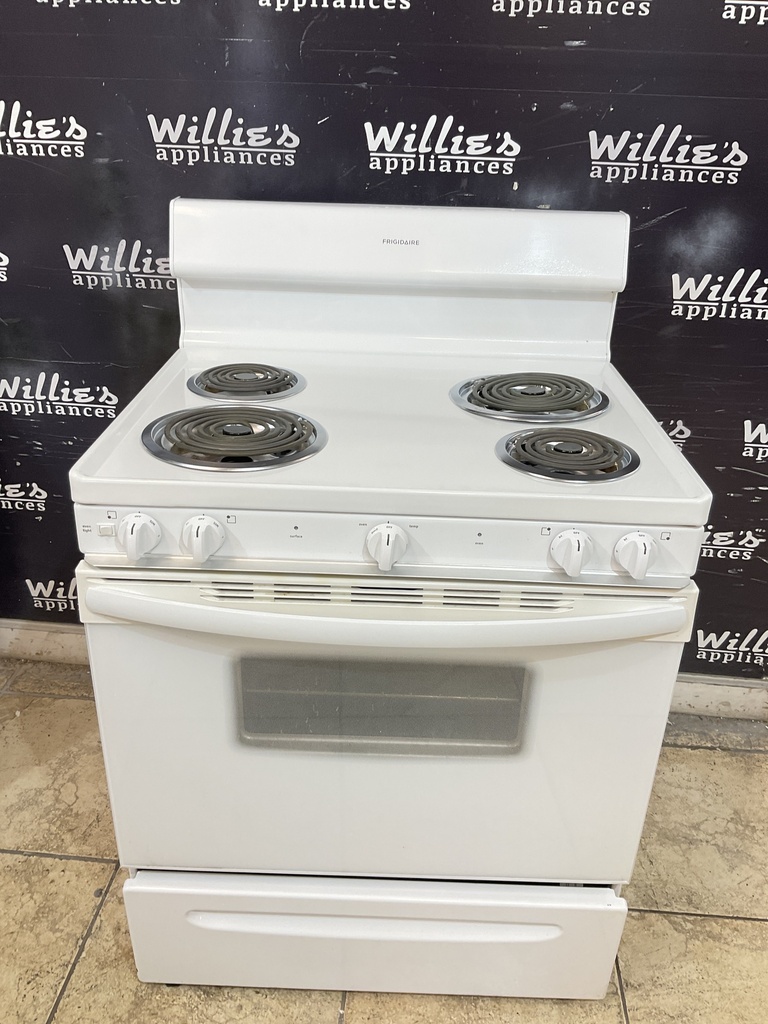 Frigidaire Used Electric Stove 220volts (40/50 AMP) 30inches {4 prong} (White) 