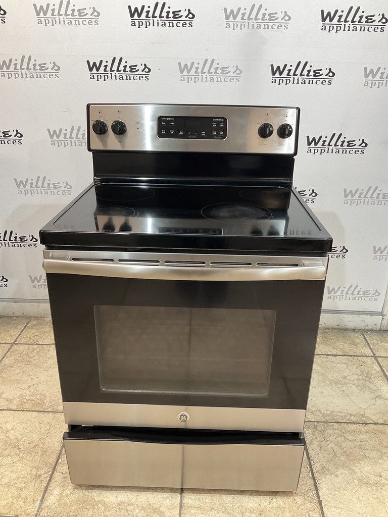 Ge Used Electric Stove 220volts (40/50 AMP) {4 prong} (Stainless steel)