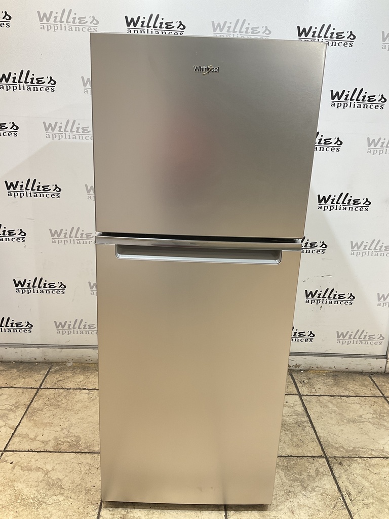 Whirlpool Used Refrigerator Top and Bottom 24 1/2” x 61 (Stainless Steel) 
