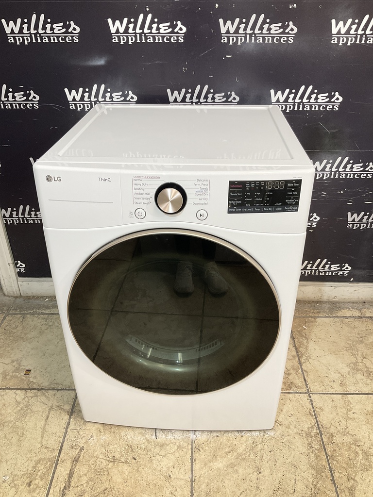 Lg Used Electric Dryer 220volts (30 AMP) 27inches {no cord} (White) 