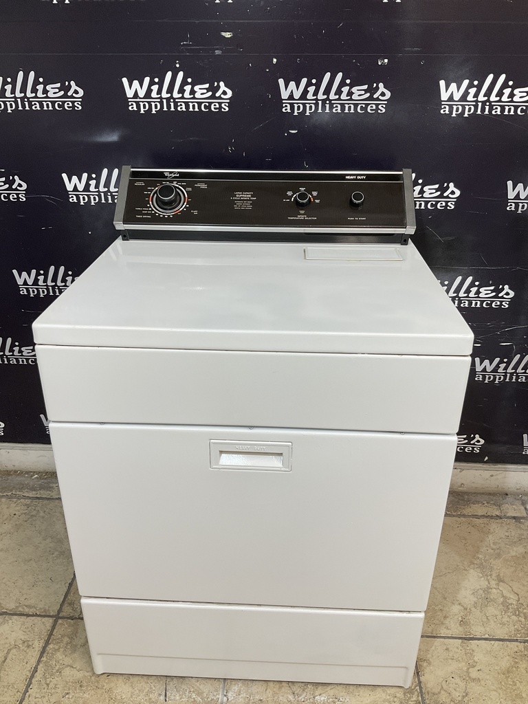 Whirlpool Used Electric Dryer 220volts (30 AMP) 29inches {3 prong} (White) 
