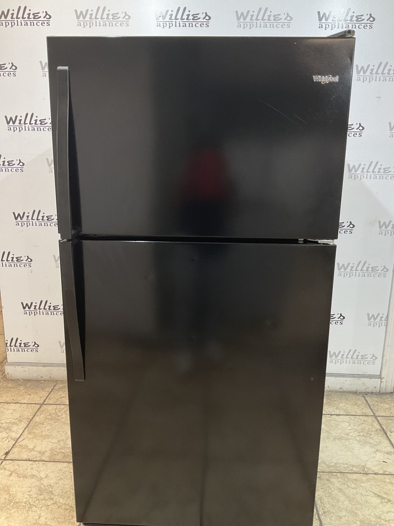 Whirlpool Used Refrigerator Top and Bottom 33x66 (black) 