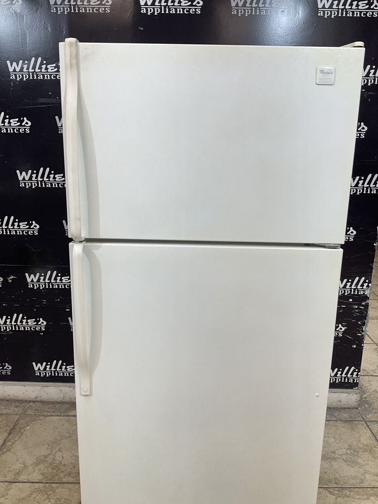 Whirlpool Used Refrigerator Top and Bottom 30x66 (White) 