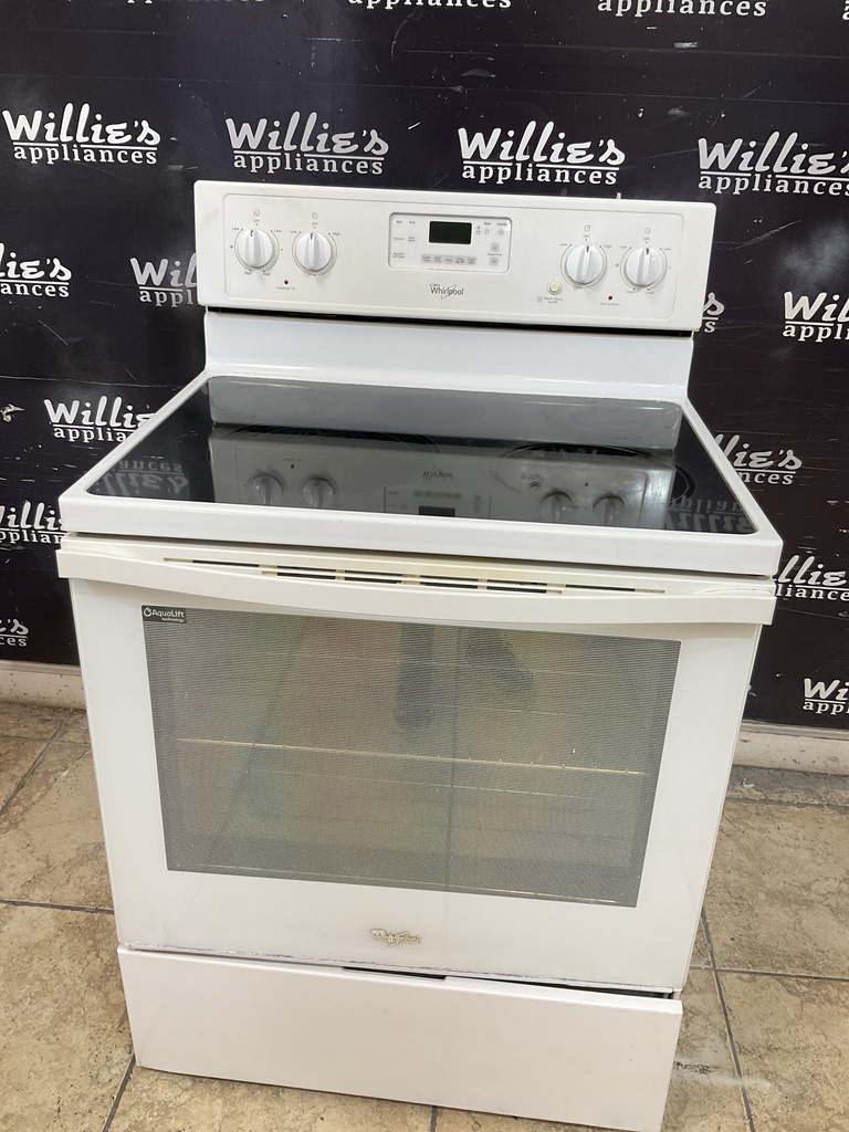 Whirlpool Used Electric Stove 220volts (40/50 AMP) 30inches {4 prong} (White) 