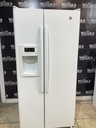 Ge Used Refrigerator Side By Side 32x67 1/2” (White) 