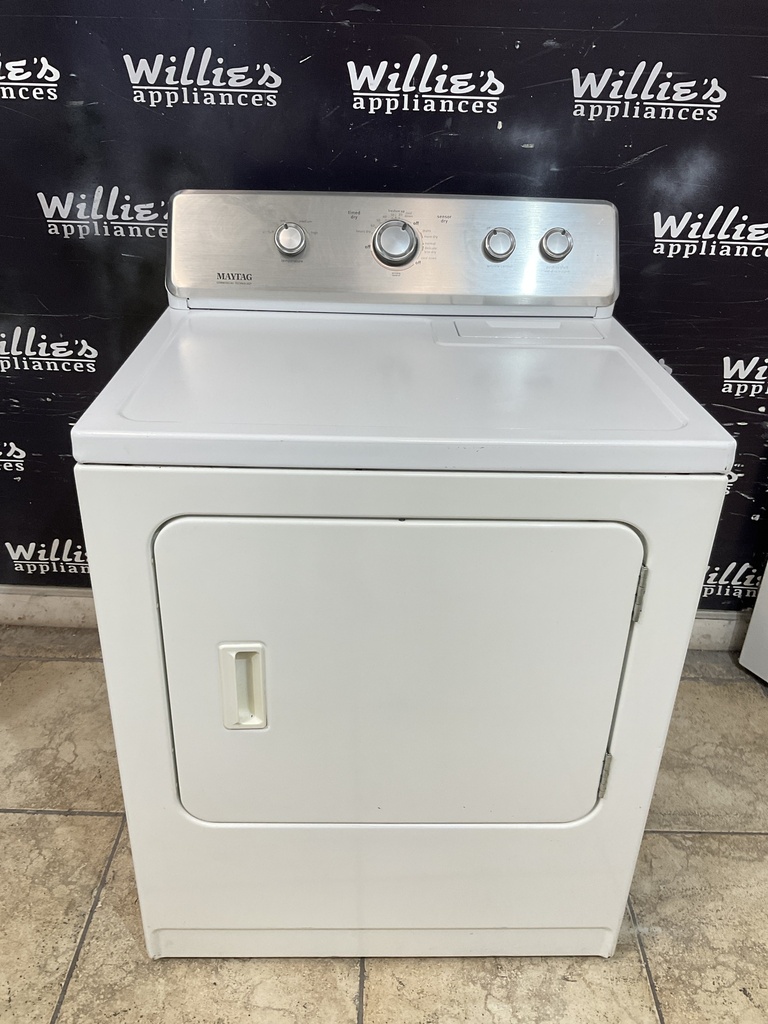 Maytag Used Electric Dryer 220volts (30 AMP) 29inches {4 prong} (White) 