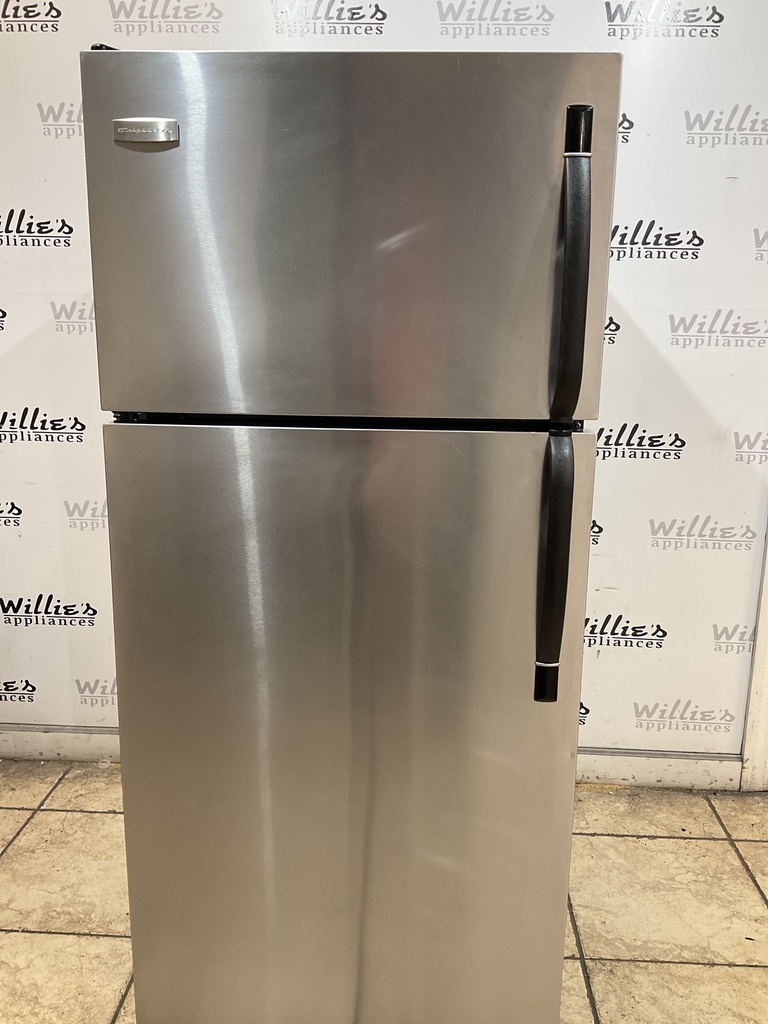 Frigidaire Used Refrigerator Top and Bottom 28 1/2” x 65” (Stainless Steel) 