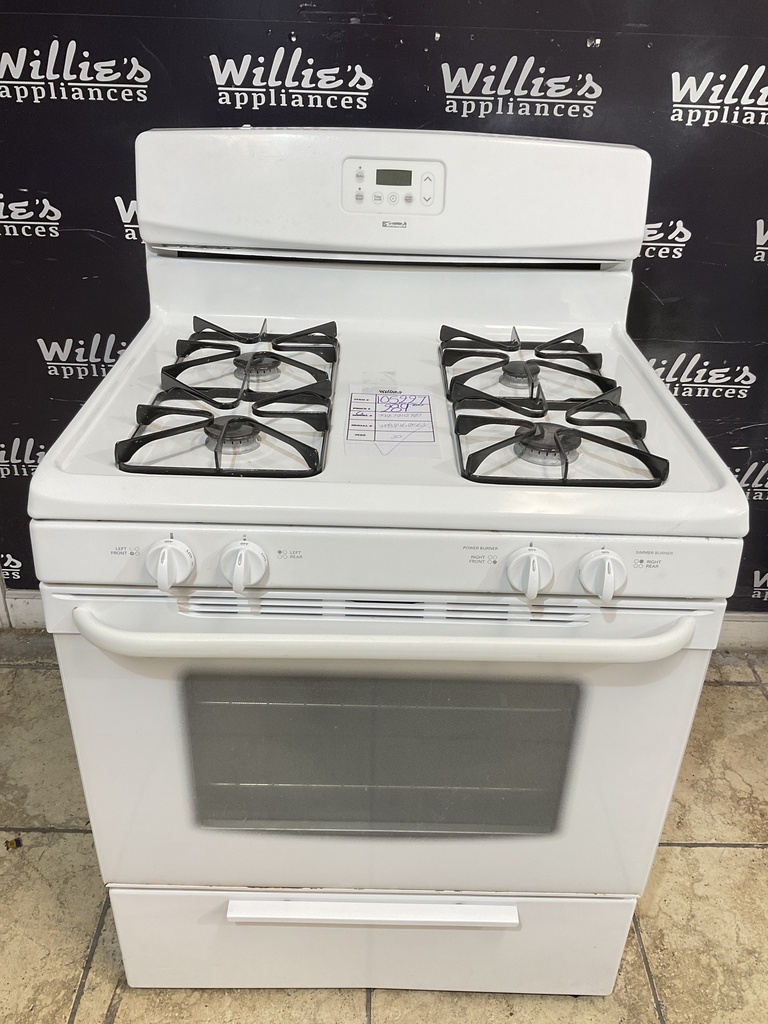 Kenmore Used Natural Gas Stove 30inches (White) 