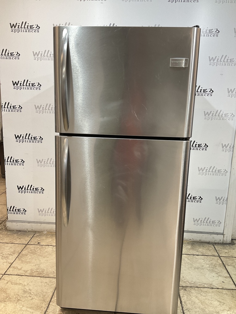 Frigidaire Used Refrigerator Top and Bottom 30x69 (Stainless Steel)