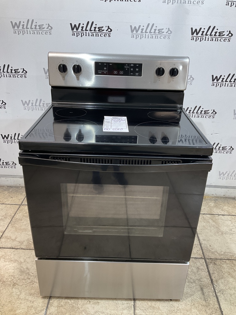 Whirlpool Used Electric Stove 220volts (40/50 AMP) 30inches {no cord} (Stainless Steel) 