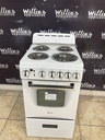 Avanti Used Electric Stove 220volts (40/50 AMP) 19 1/2” {3 prong}  (white) 