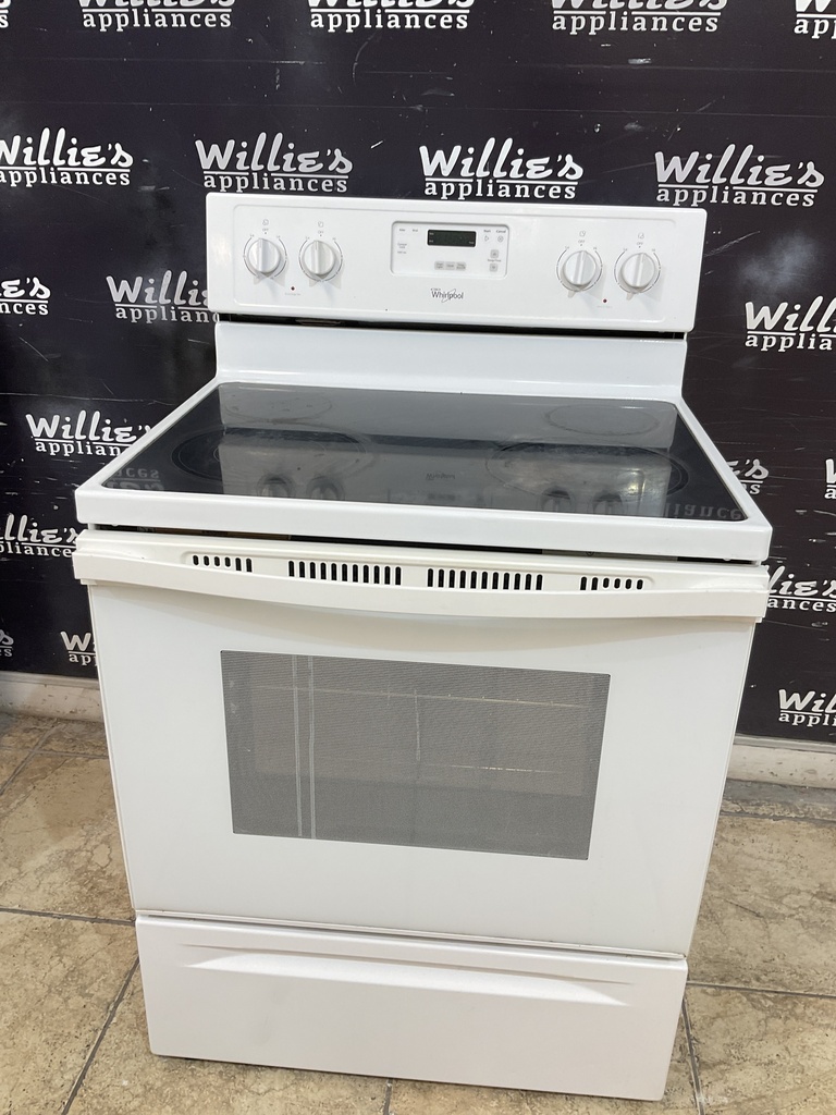 Whirlpool Used Electric Stove 220volts (40/50 AMP) 30inches {no cord} (White) 