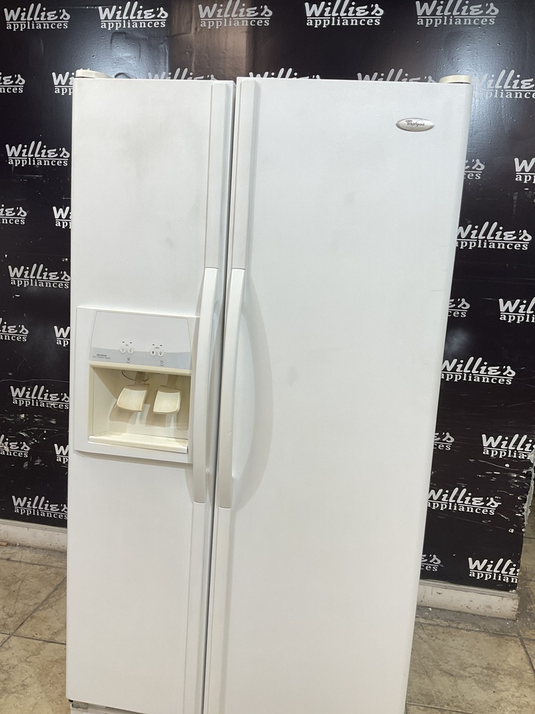 Whirlpool Used Refrigerator Side by Side 36x69 1/2” (White)
