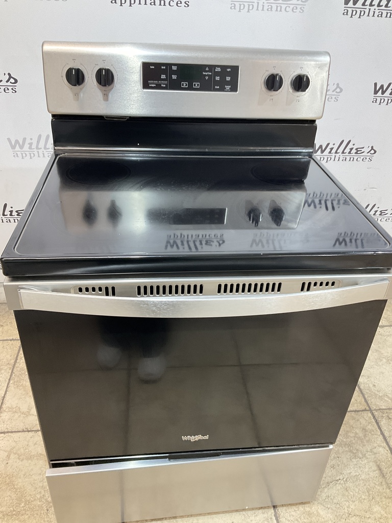 Whirlpool Used Electric Stove 220volts (40/50 AMP) 30inches {no cord} (Stainless Steel) 