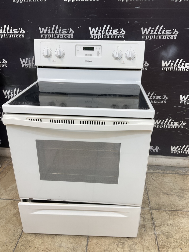 Whirlpool Used Electric Stove 220volts (40/50 AMP) 30inches {no cord} (White) 