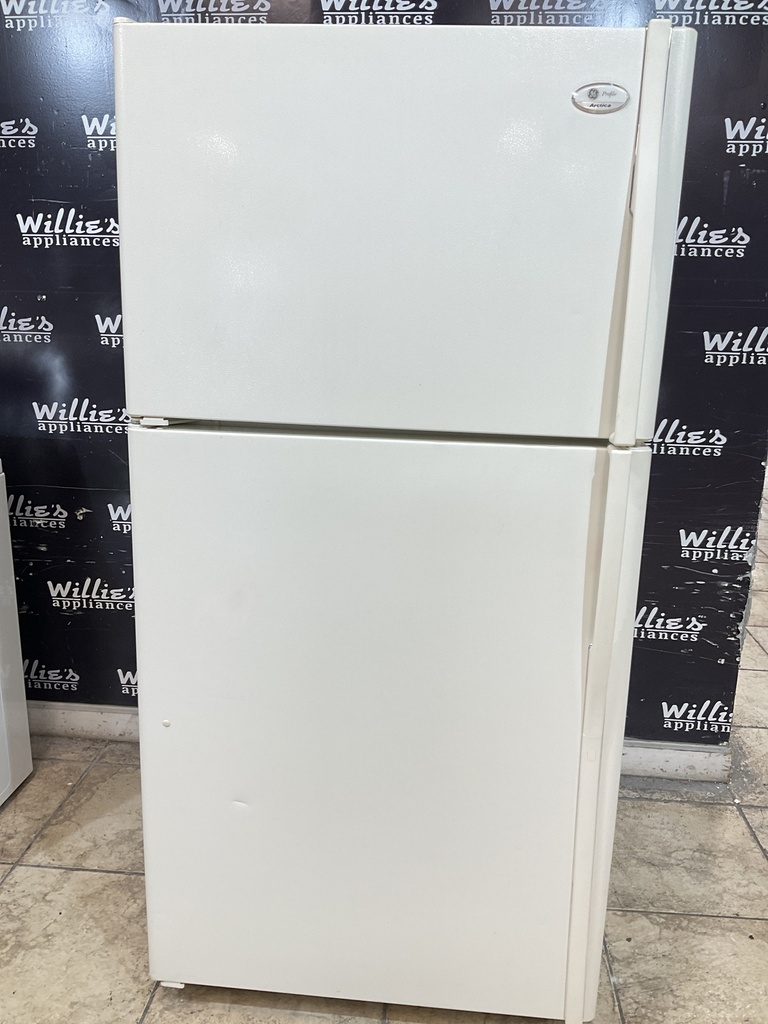 Ge Used Refrigerator Top and Bottom 33x67 1/2” (bisque) 