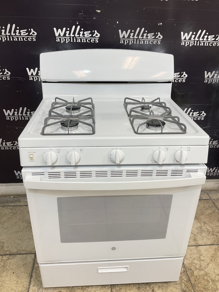 Ge Used Natural Gas Stove 30inches (White) 