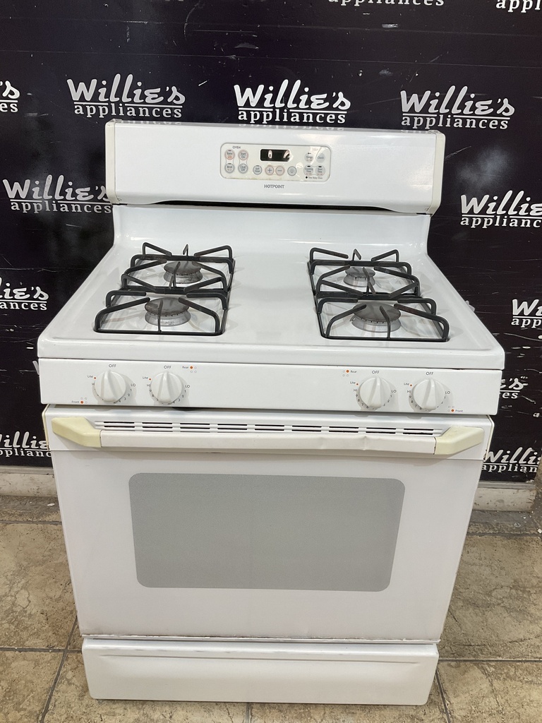 Hotpoint Used Natural Gas Stove 30inches (White) 
