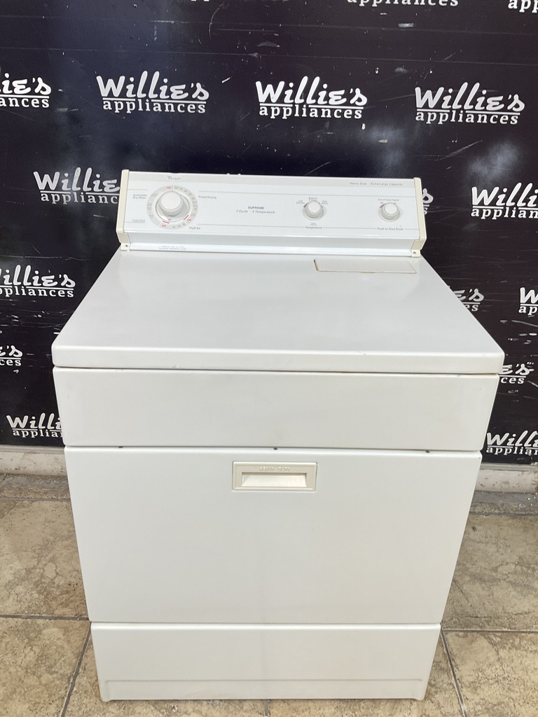 Whirlpool Used Electric Dryer 220volts (30 AMP) 29inches {3 prong} (White) 