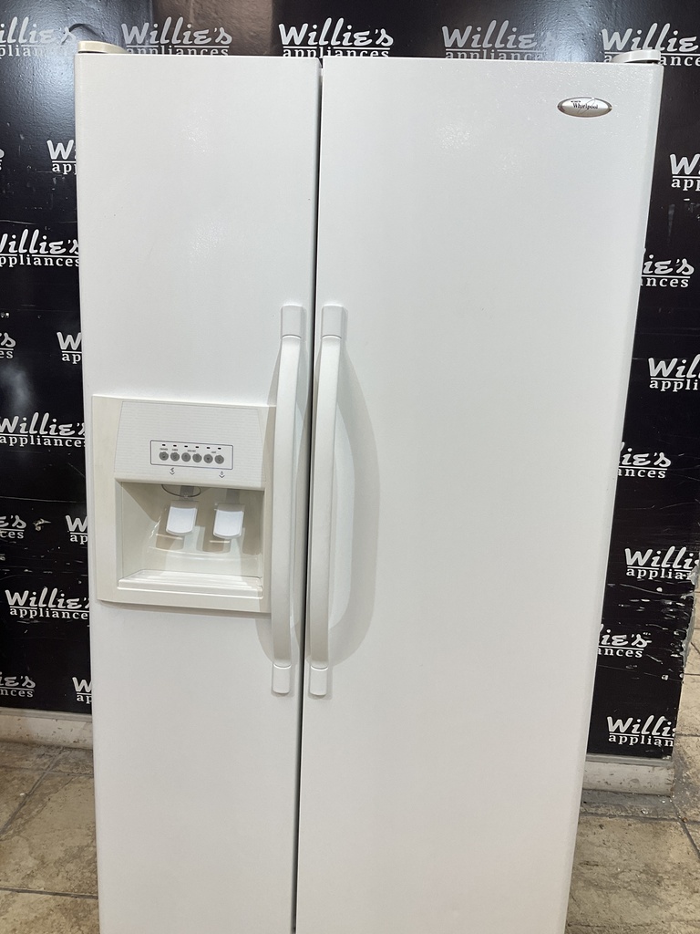 Whirlpool Used Refrigerator Side by Side 36x69 1/2” (White) 