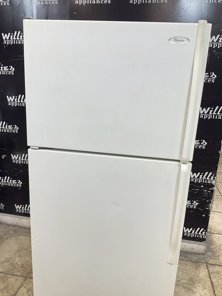 Whirlpool Used Refrigerator Top and Bottom 30x66 (White) 