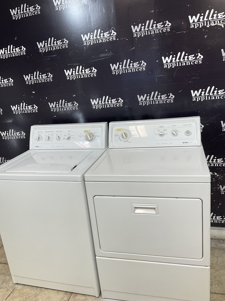 Kenmore Used Electric Set Washer/Dryer 220volts (30 AMP) 27inches {3 prong} (White) 