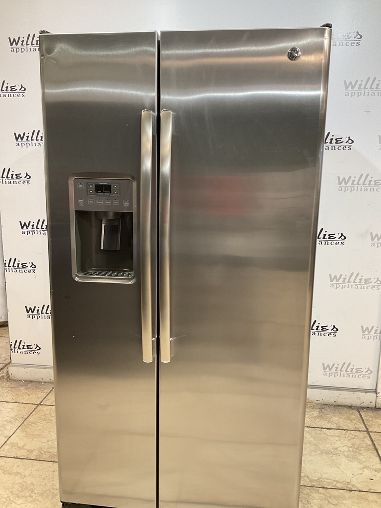 Ge Used Refrigerator Side by Side Counter Depth 36x69 1/2” (Stainless Steel) 