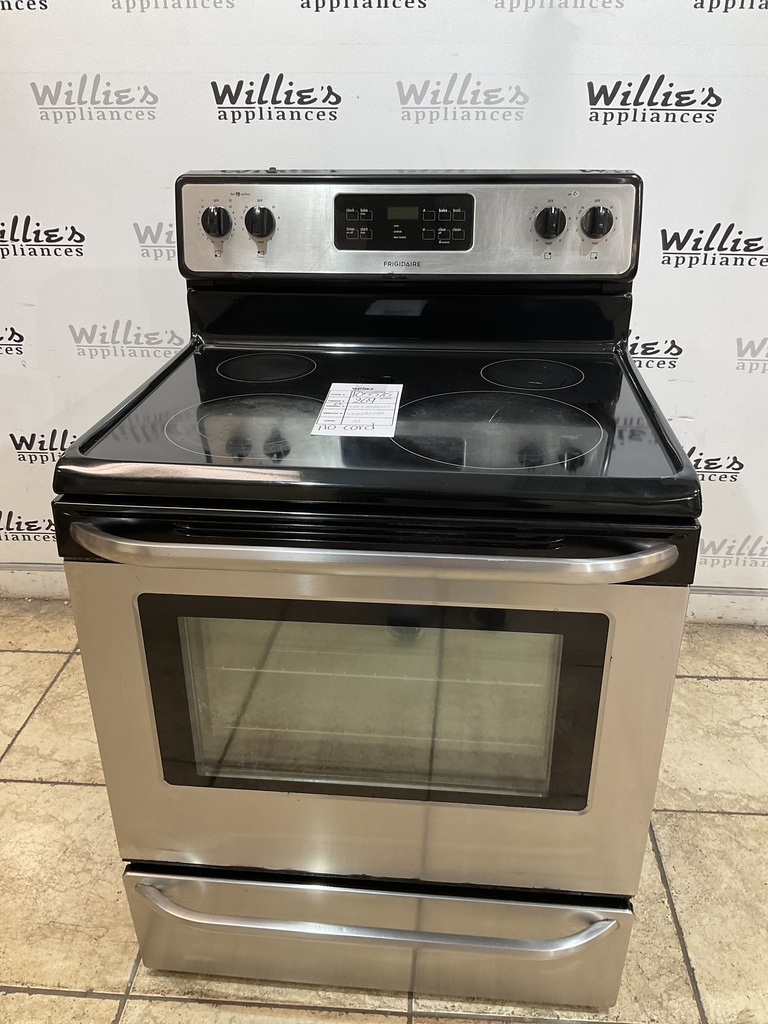 Frigidaire Used Electric Stove 220volts (40/50 AMP) 30inches {no cord} (Stainless steel) 