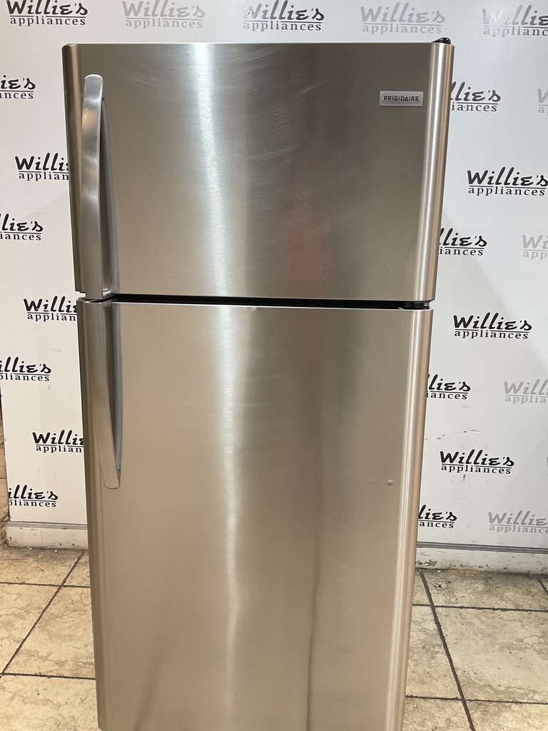 Frigidaire Used Refrigerator Top and Bottom 30x66 (Stainless Steel)