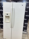 Ge Used Refrigerator Side by Side 36x69 1/2” (Bisque) 