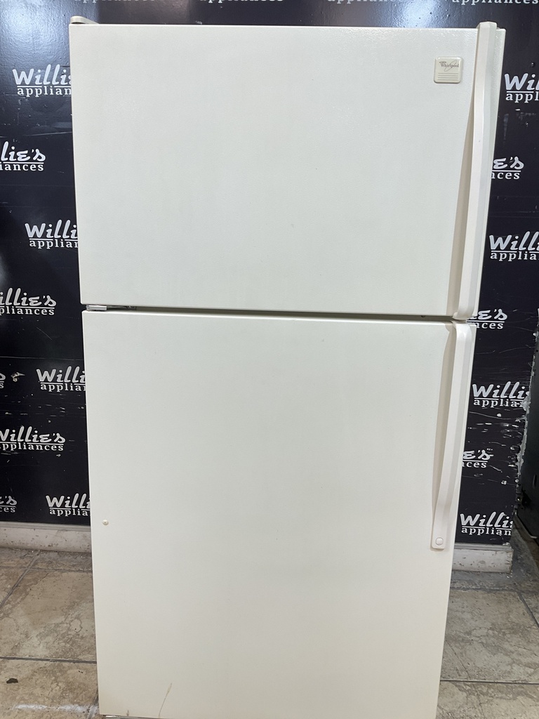 Whirlpool Used Refrigerator Top and Bottom 33x66 (Bisque) 