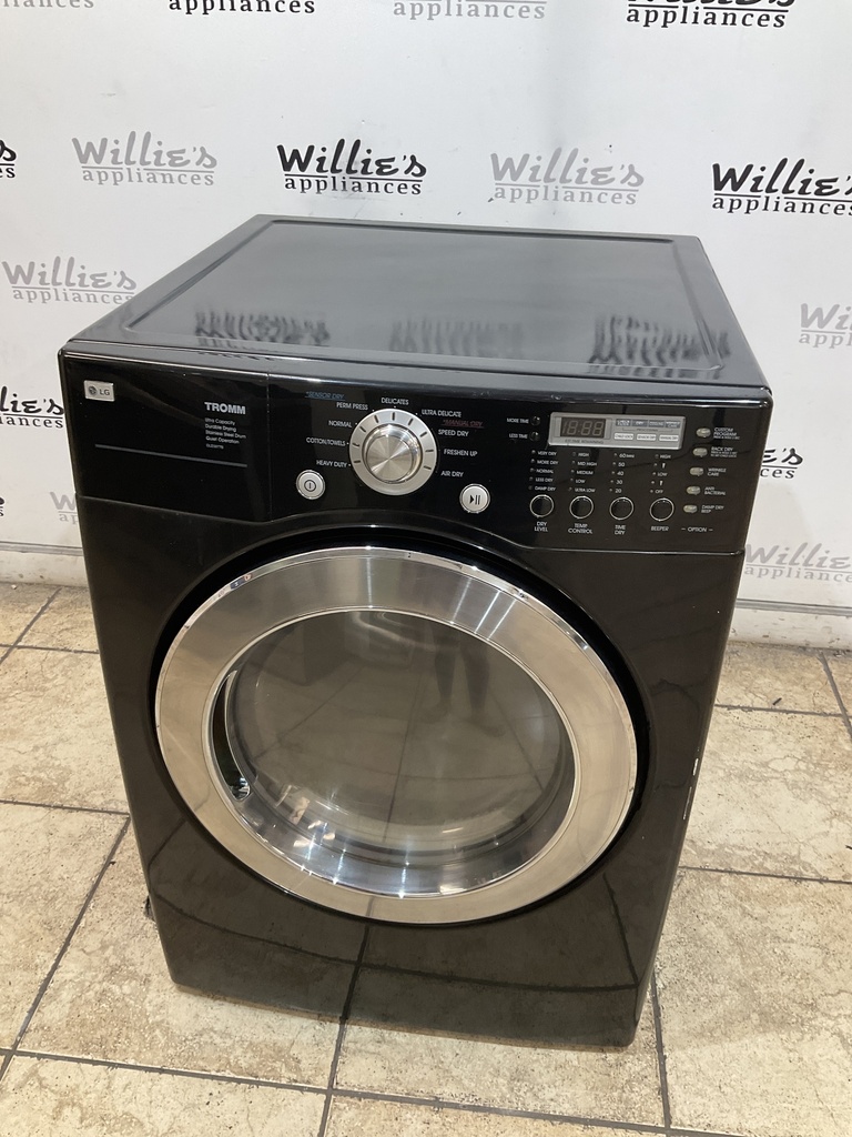 Lg Used Electric Dryer 220volts (30 AMP) 27inches {no cord} (Black)