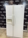 Whirlpool Used Refrigerator Side by Side 36x69 1/2” (white)