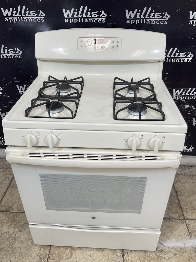 Ge Used Natural Gas Stove 30inches (bisque) 