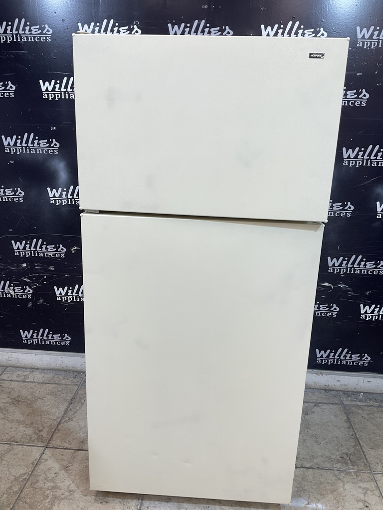 Hotpoint Used Refrigerator Top and Bottom 28x61 1/2” (Bisque) 