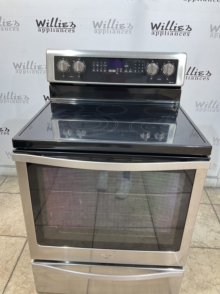 Whirlpool Used Electric Stove 30inches {4 prong} (stainless steel) 
