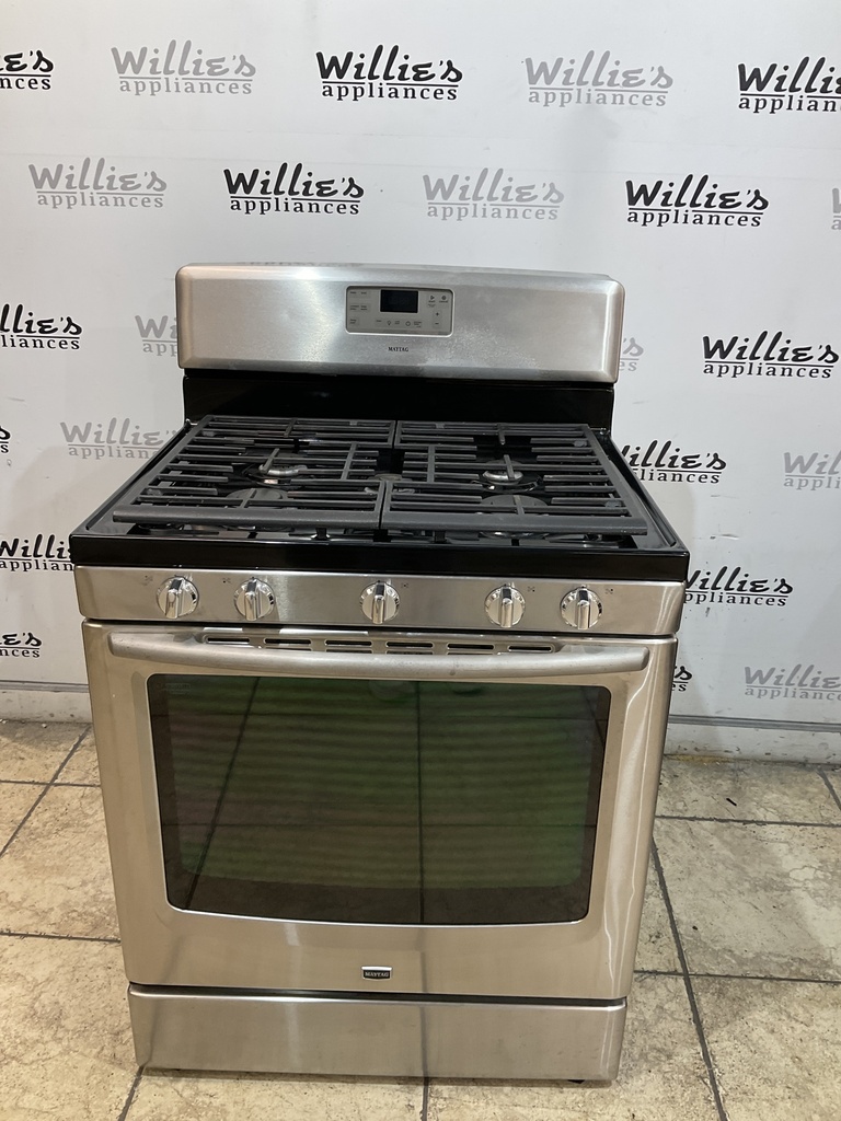 Maytag Used Natural Gas Stove 30inches (stainless steel) 