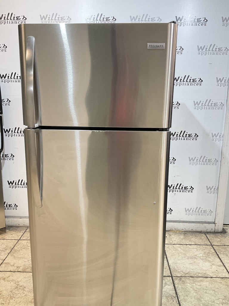 Frigidaire Used Refrigerator Top and Bottom 30x66 (Stainless Steel) 