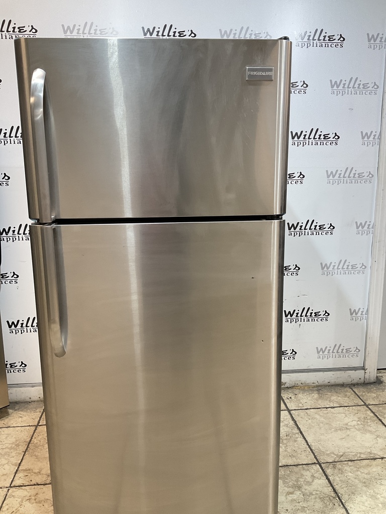 Frigidaire Used Refrigerator Top and Bottom 30x66 (stainless steel) 