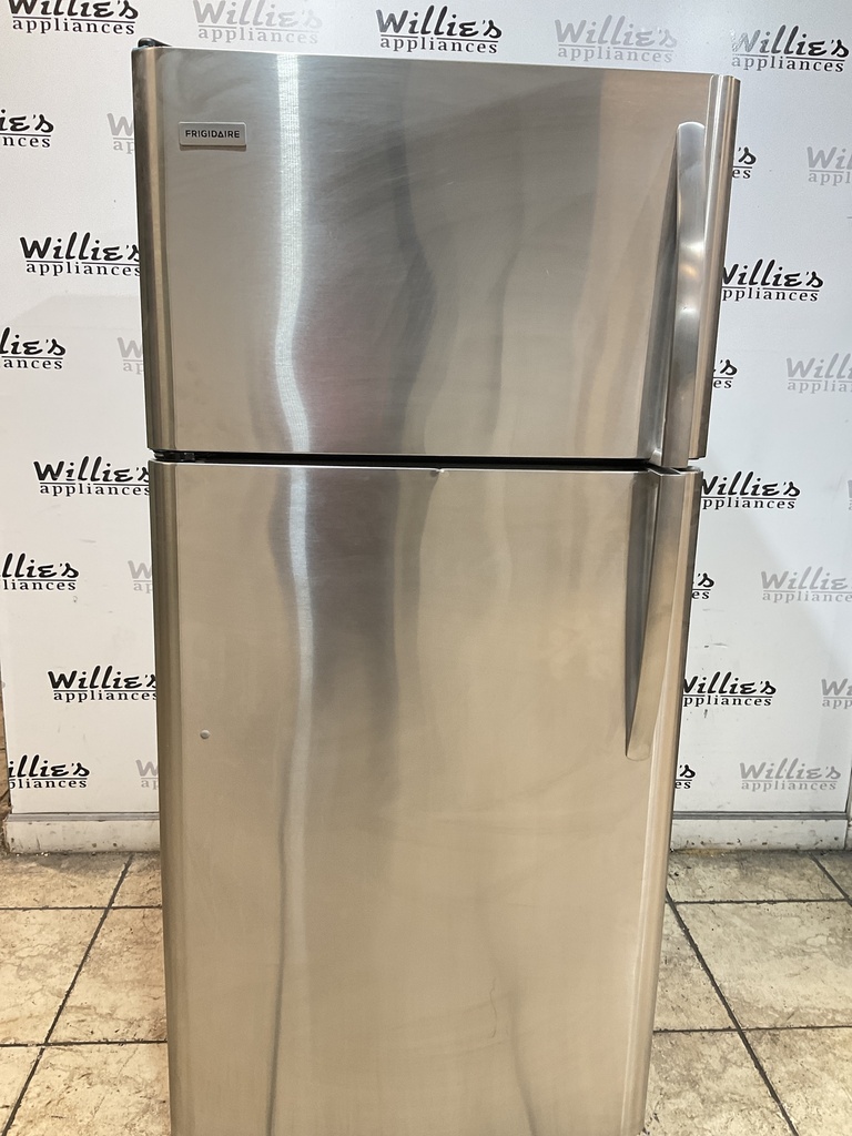 Frigidaire Used Refrigerator Top and Bottom 30x66 (Stainless Steel) 