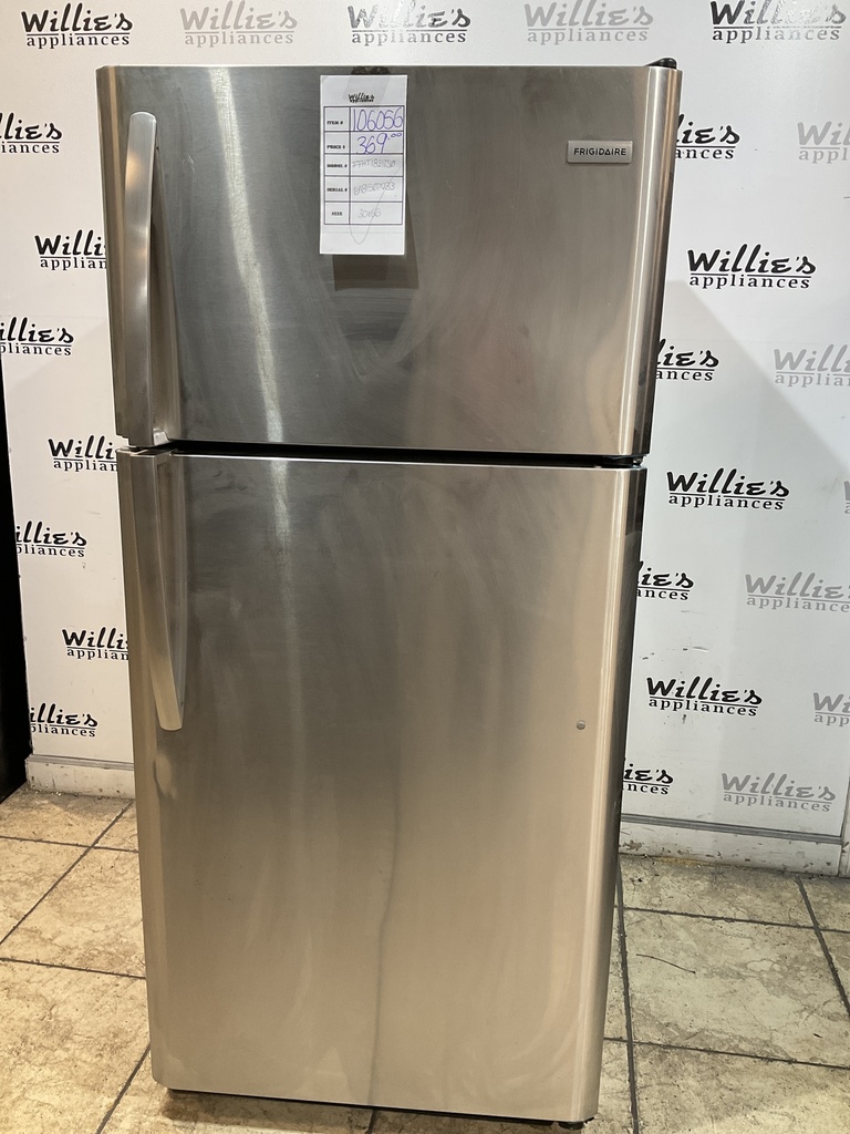 Frigidaire Used Refrigerator Top and Bottom 30x66 (Stainless Steel) 
