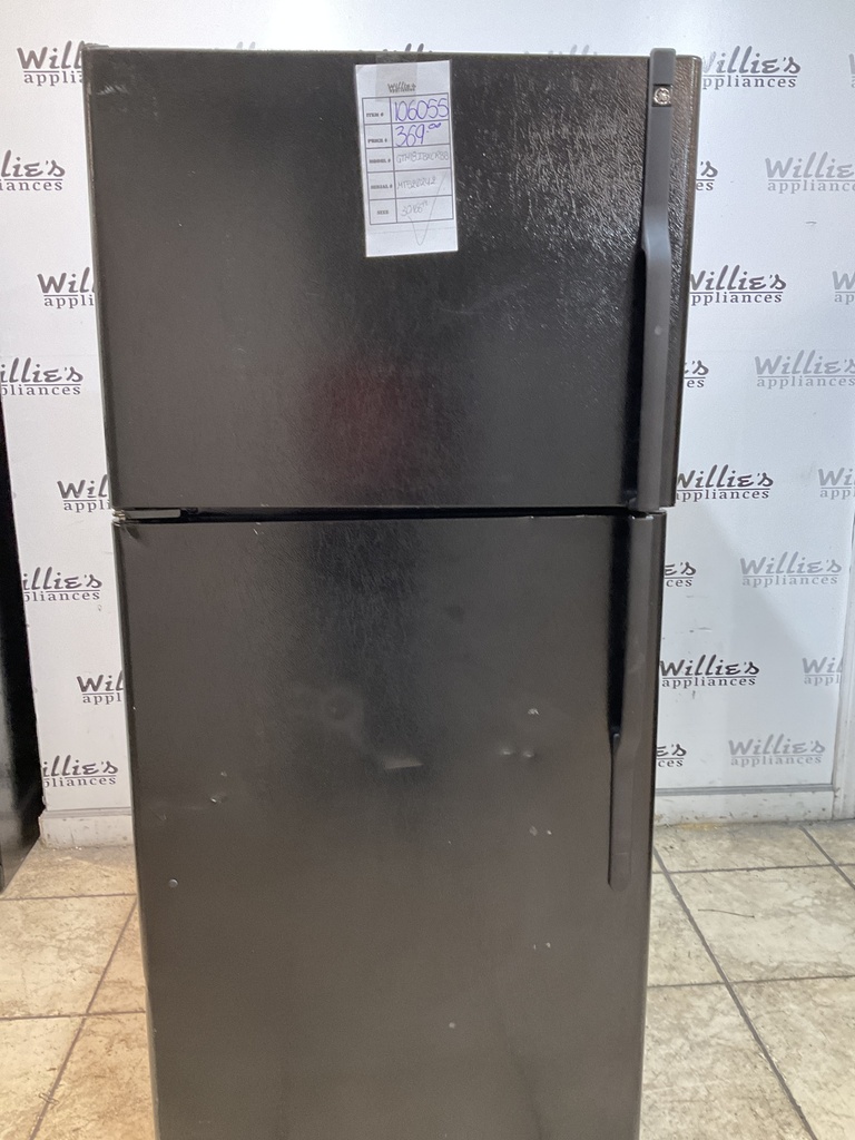 Ge Used Refrigerator Top and Bottom 30x66 1/2” (Black) 
