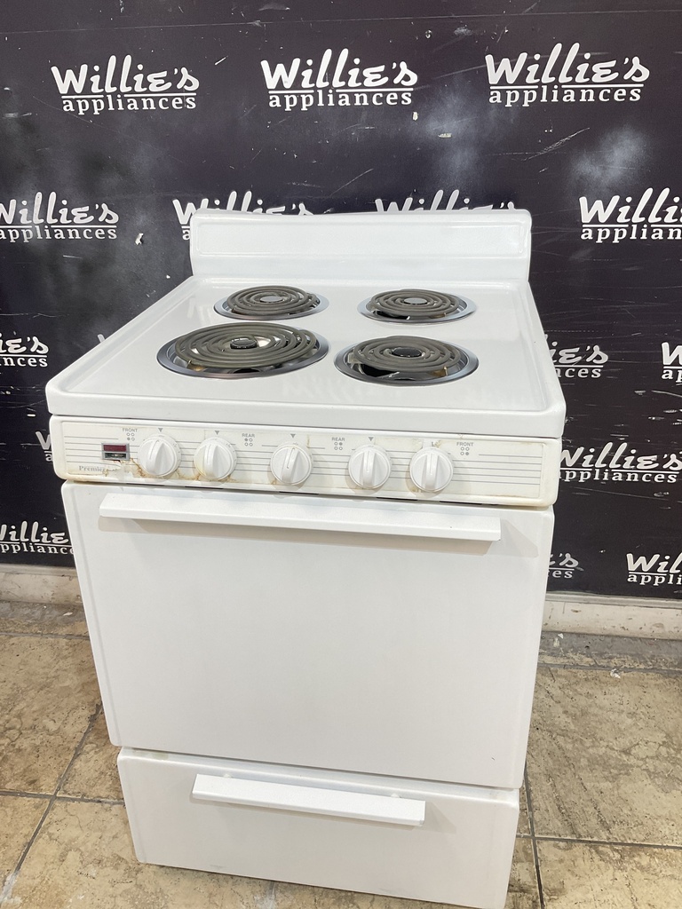 Premier Used  Electric Stove 220volts (40/50 AMP) 24inches {no cord} (White) 